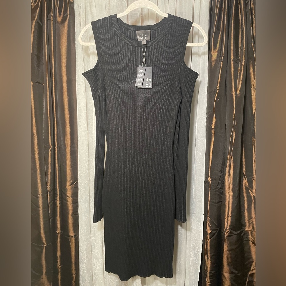 Leo & Sage Cut Out Dress In Black Rob